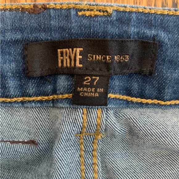 Frye jeans denim wide leg ankle cropped boho coastal size 27 - Picture 8 of 9